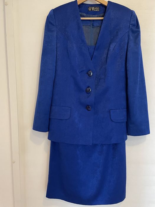 CASA DE MODA VENUS, Compleu rochie sacou, COCKTAIL albastru safir, S/M