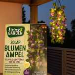 Соларна висяща саксия с LED осветление Living & Garden - 60 LED, топло