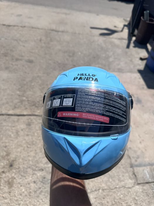 Cască moto “Hello Panda” – Siguranță + Design Super Drăguț!