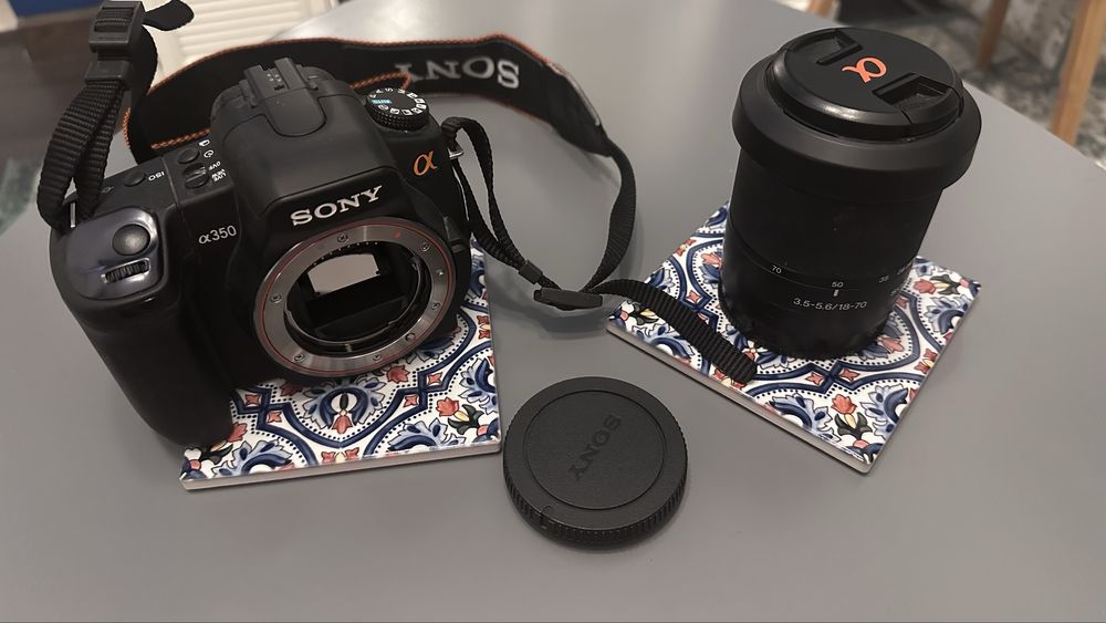 DSLR Sony a350 + обектив 18-70/3.5