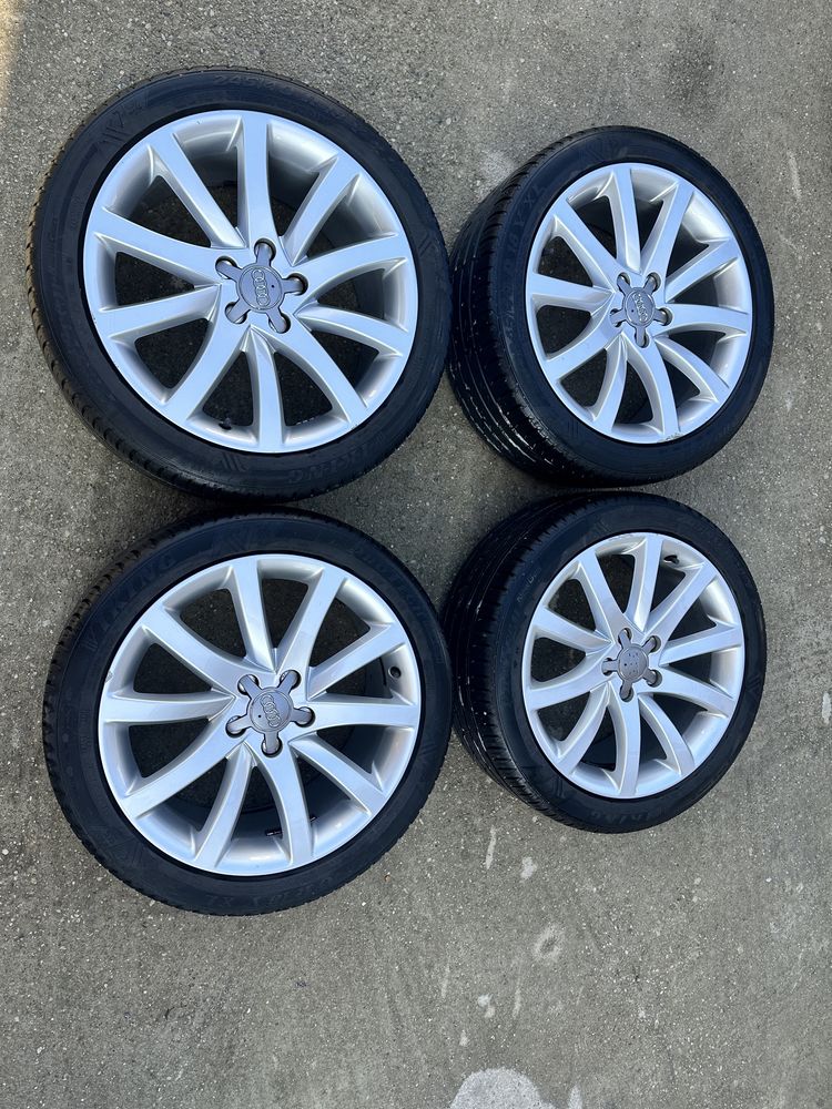 Vand Jante originale Audi 18 inch 5x112 cu anvelope foarte bune