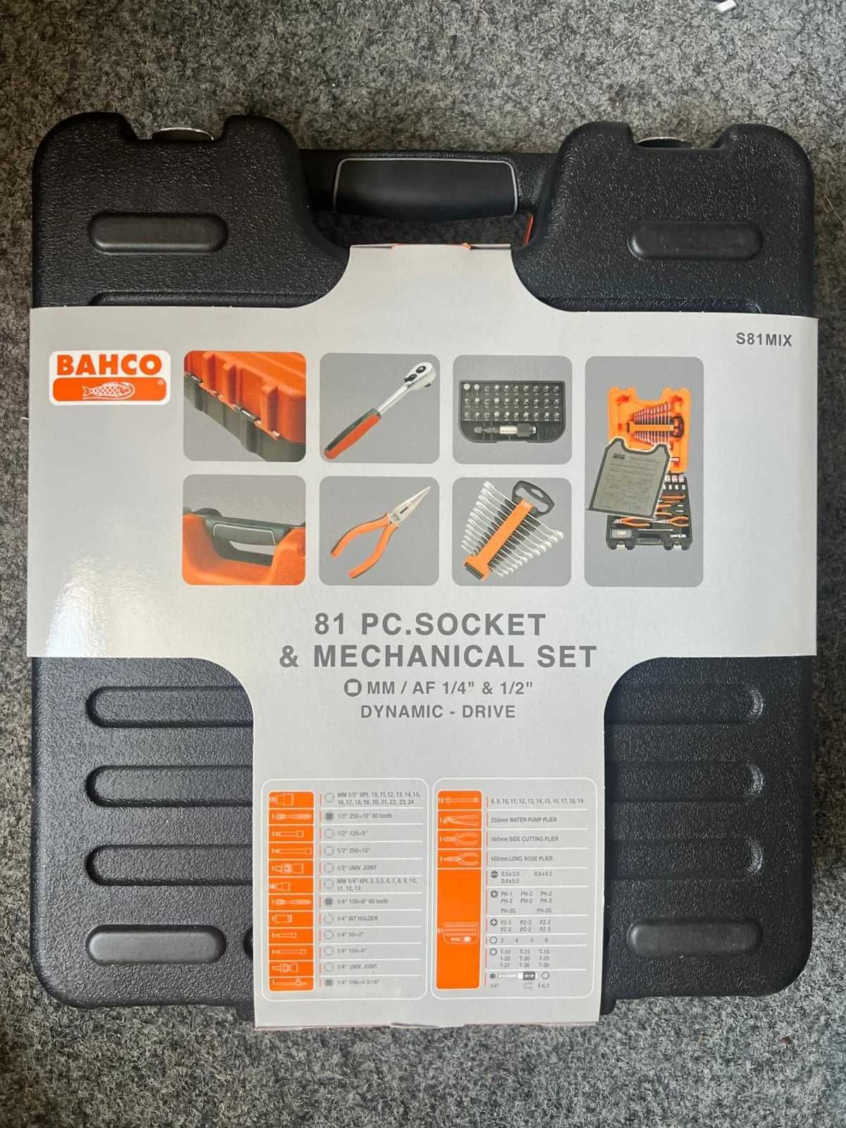 Trusă NOUĂ de scule BAHCO S81MIX - 81 piese