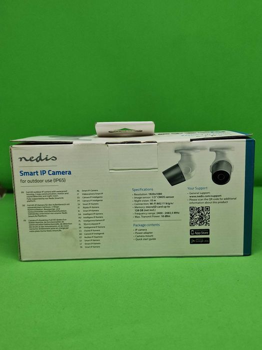 Camera Ip Wi-fi Nedis Smart Outdoor Waterproof Full Hd 1080p