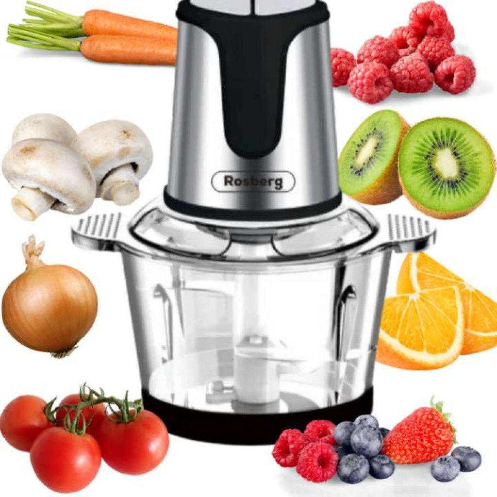 Чопър  R51111D, 400W, 2л., 2скорости, стъклена купа, черен/сребрист