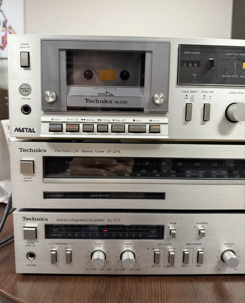 Ретро аудио сет TECHNICS усилвател SU-Z11, Тунер ST-Z11L, Дек M225