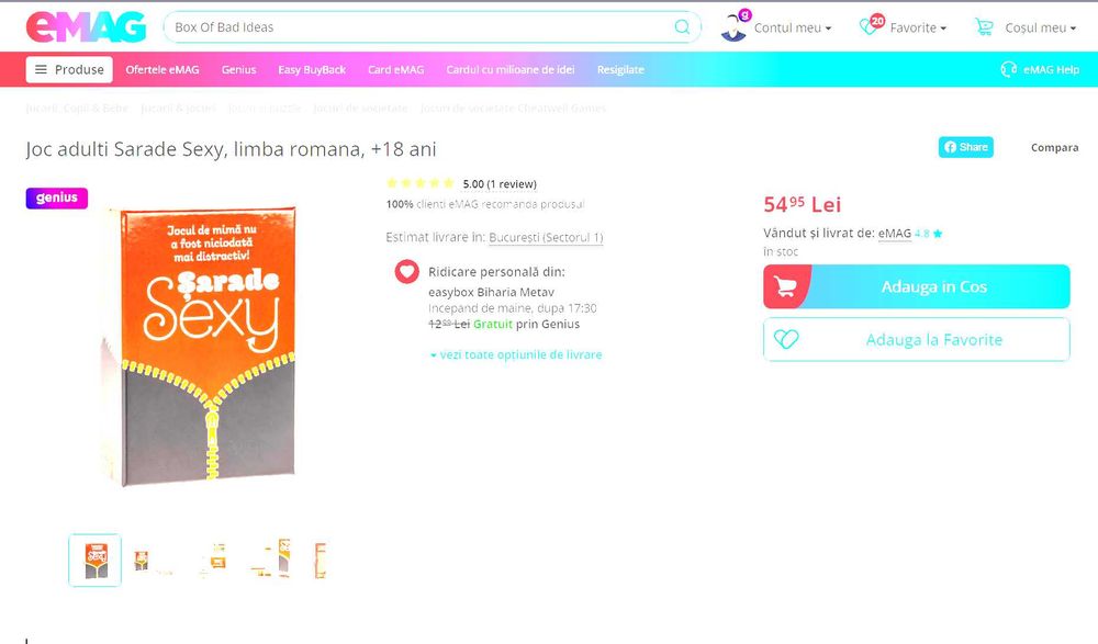 Joc adulti Sarade Sexy, limba romana, +18 ani