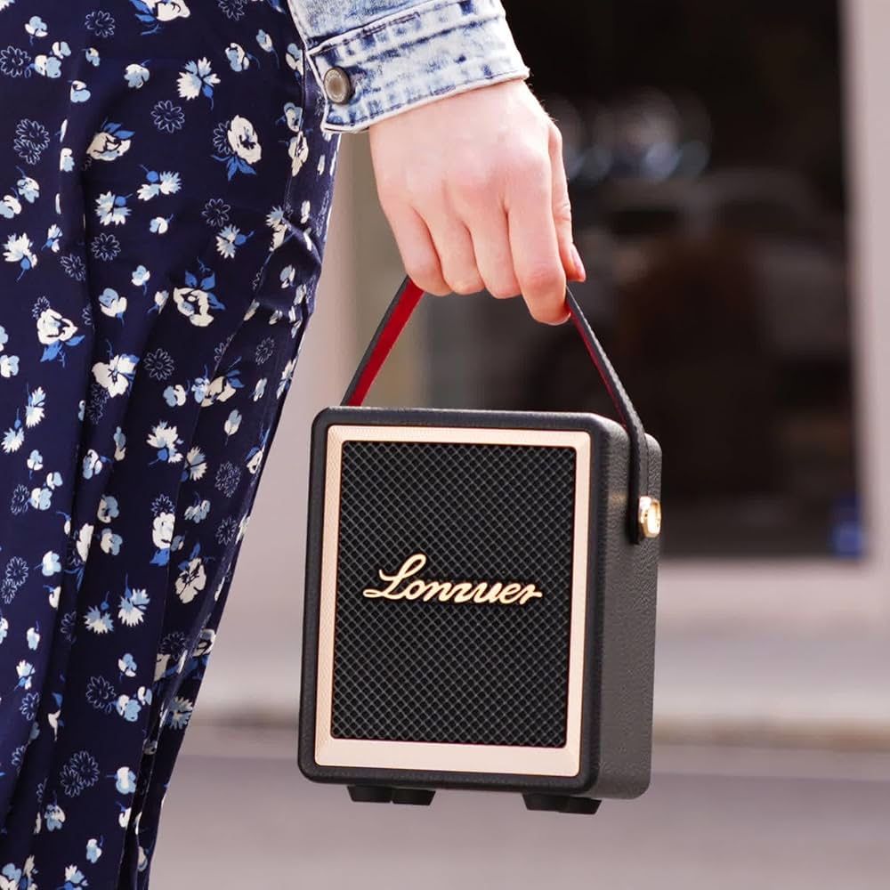 Lonzuer Action Retro дървен преносим , Bluetooth 5.3, 60W