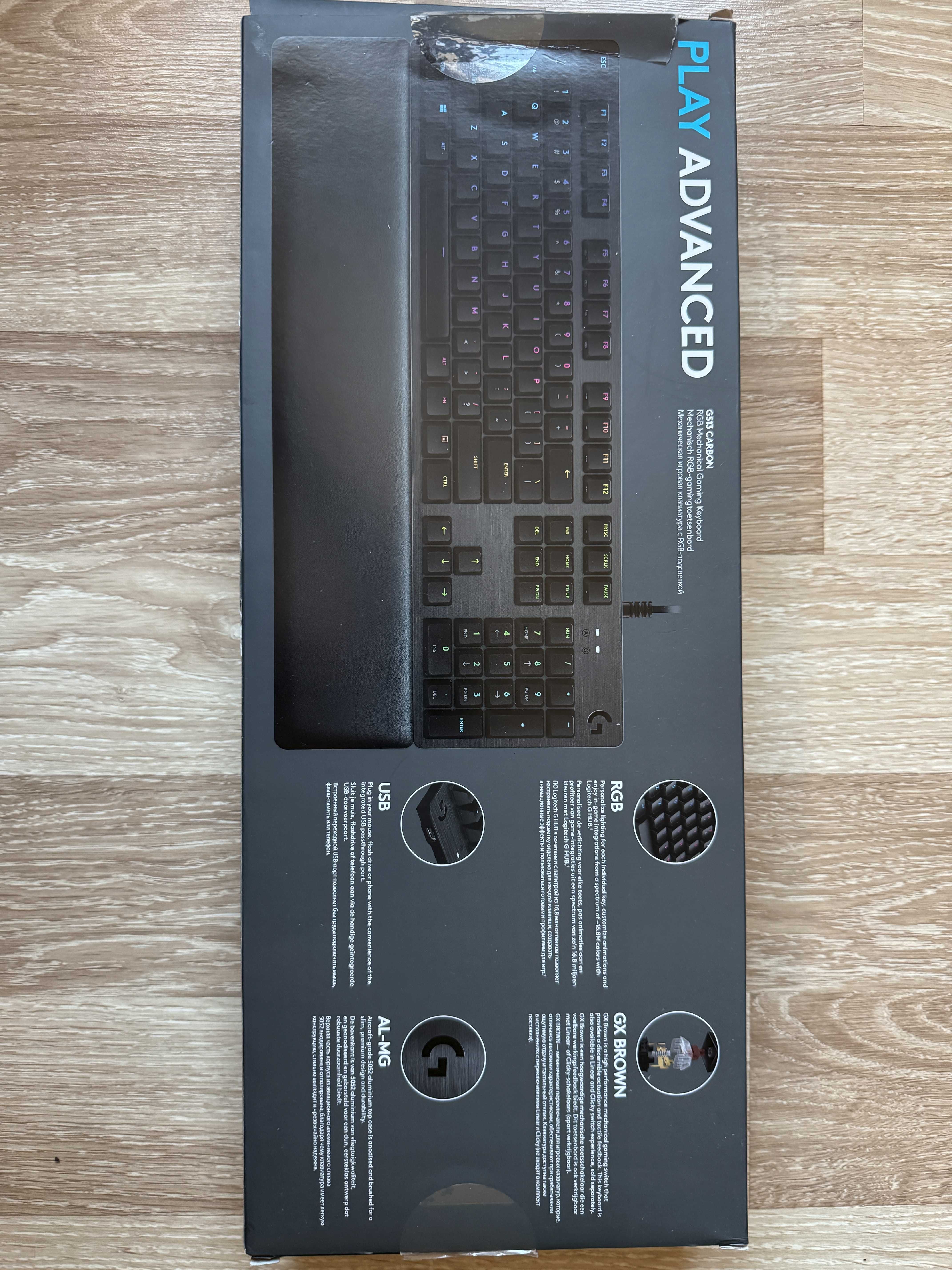 Logitech, G513 Carbon RGB, GX Brown Mechanical суичове