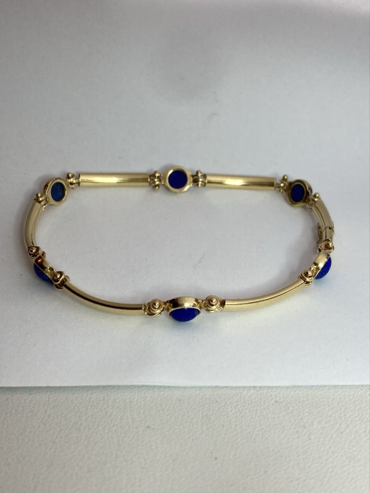 Bratara aur 18kt.cu lapis lazuli