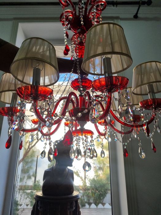 Люстра (Испания)  хрустальная- 8 рожковая.