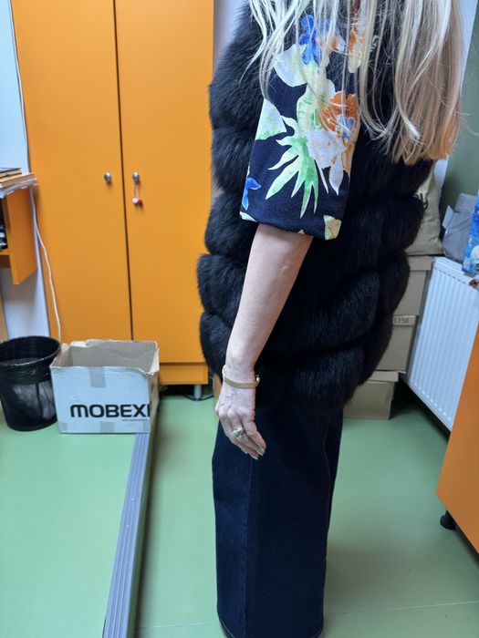Vanzare vesta din blana de vulpe femei