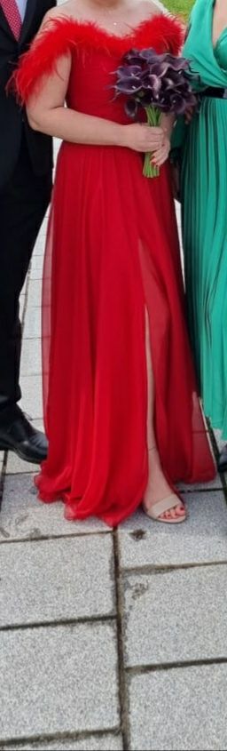 Rochie rosie lunga
