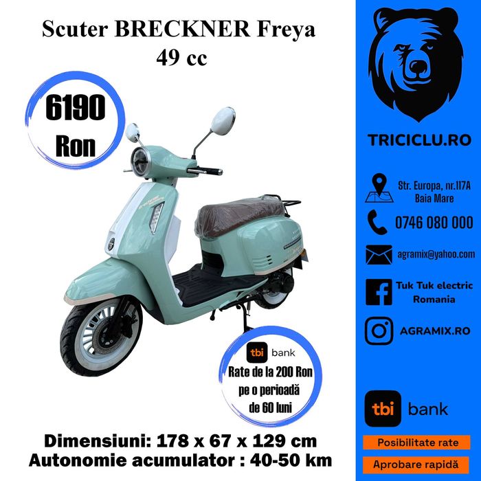 Scuter Breckner Freya pe benzina cu permis