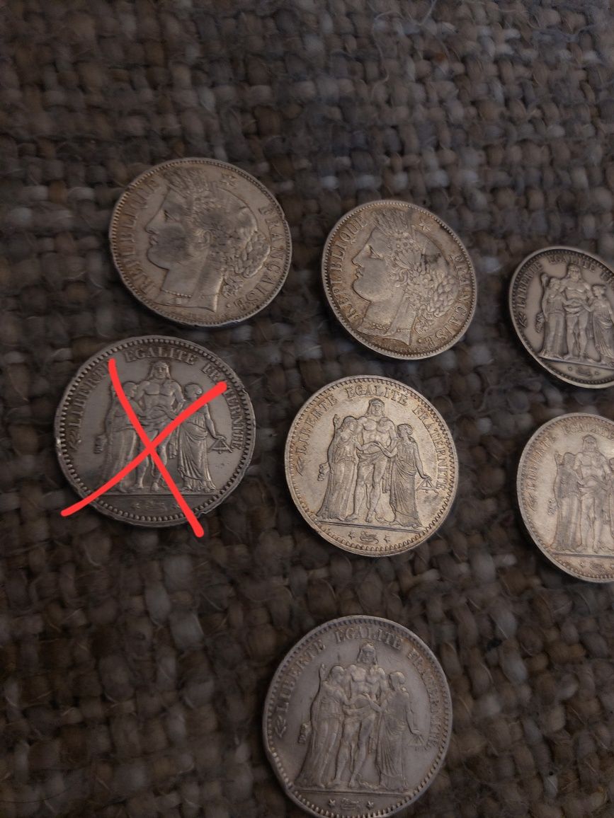 Monede argint vechi Franta imperiala