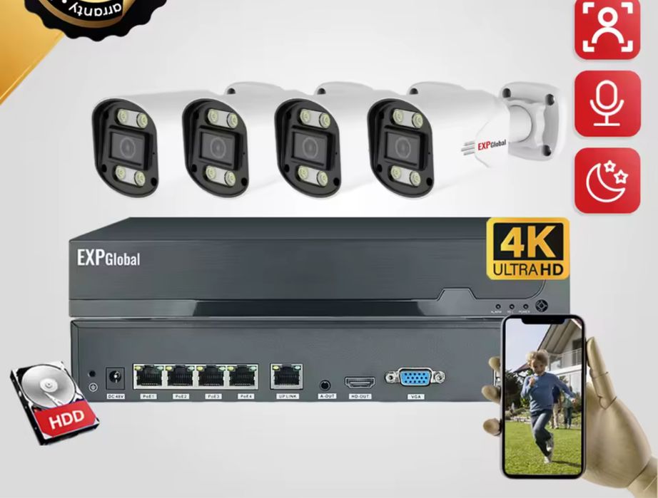 Camere Supraveghere KIT Complet Sistem 4/8/12 CAMERE OFERIM MONTAJ