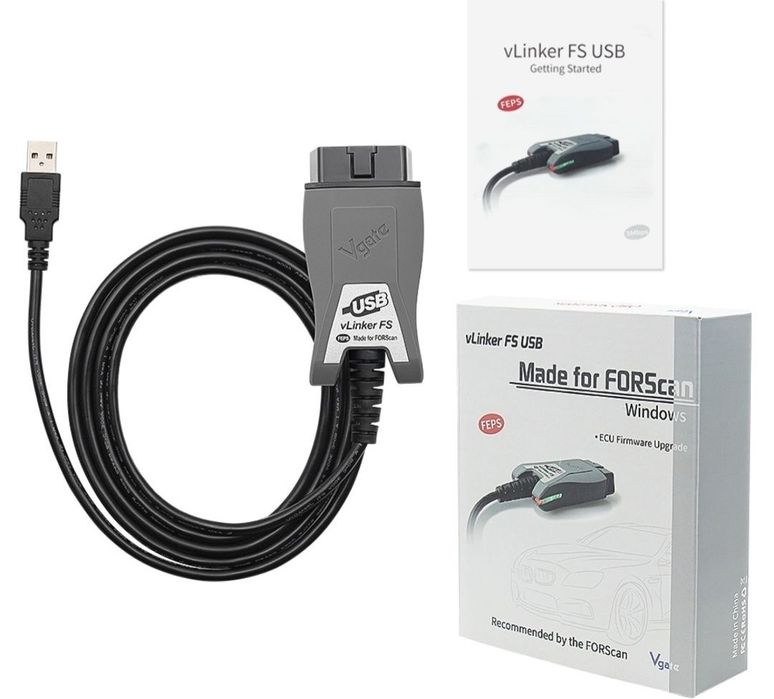 Vgate vLinker FS OBD2 USB FORScan + UCDS Pro+  V1.27.001 Noi Sigi