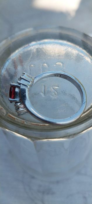 Кольцо серебро 925 проба гранат натуральный Таиланд
