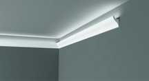 Cornisa tavan iluminat, IL3, polimer dur, 50x32.5x2000mm