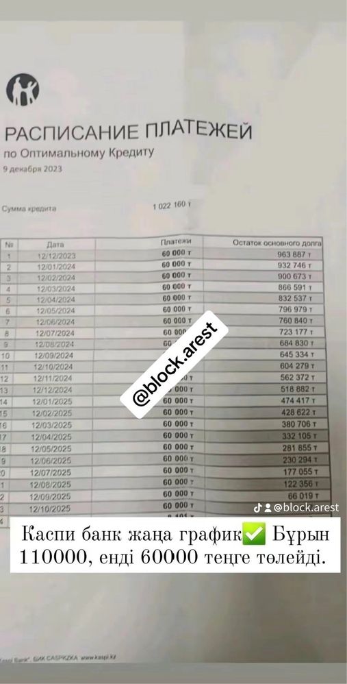 Снятие ареста со счетов / Арест шешу / График МФО И БАНК / ИП отчет