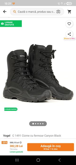 Bocanci militari Vogel Canyon Black