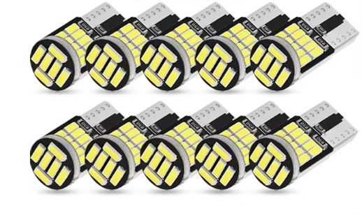 LED/Лед диодни крушки за габарит/интериор Т10 W5W, бяла светлина, 400L