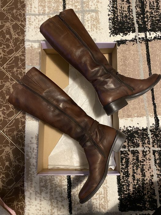 Ботуши естествена кожа тъмно кафеви