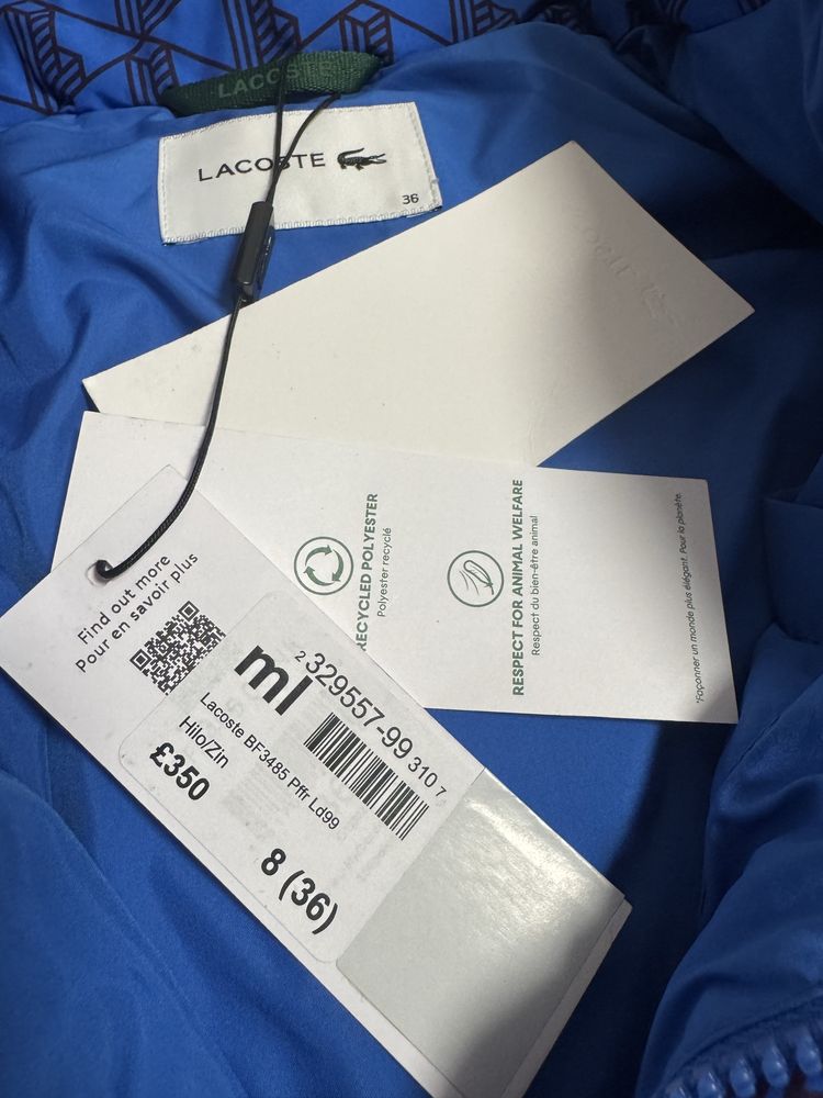 Дамско зимно яке Lacoste, size S/M oversize