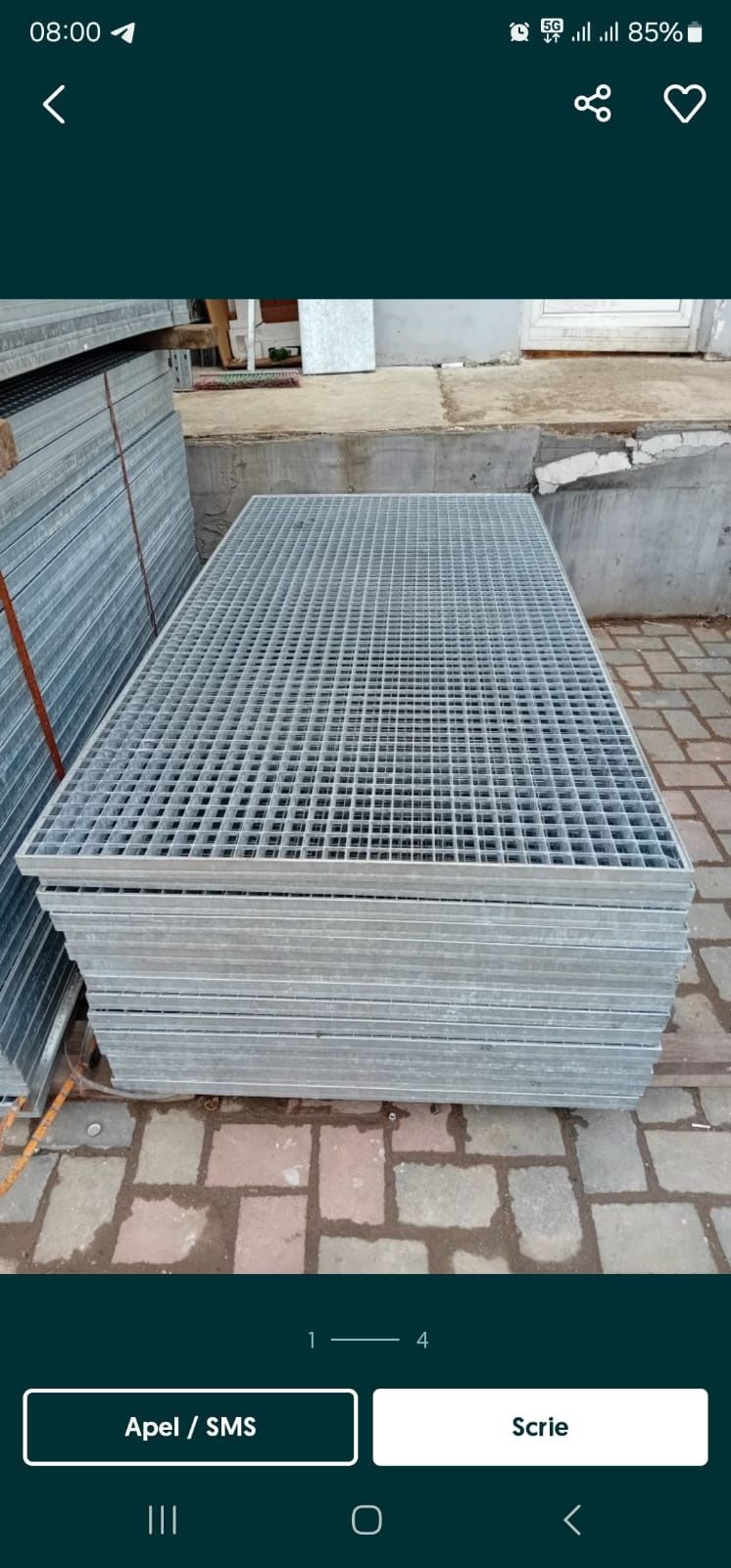 Grătare zincate 4mm grosime