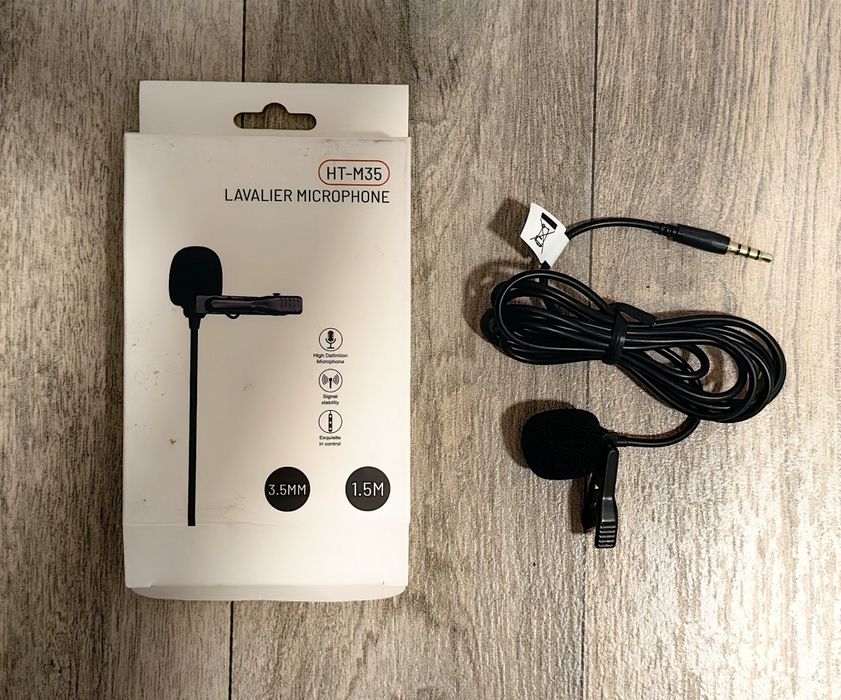 Microfon lavalieră cu mufa jack nou in cutie