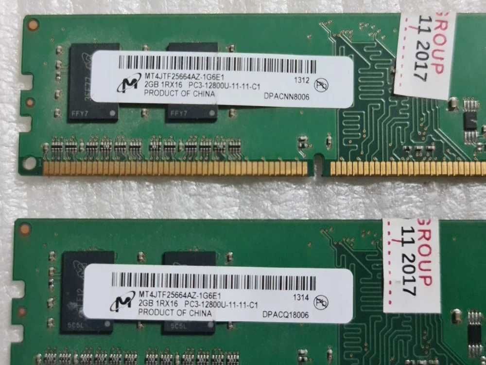 Memorie RAM desktop Micron 2GB PC3-12800 DDR3-1600MHz non-ECC