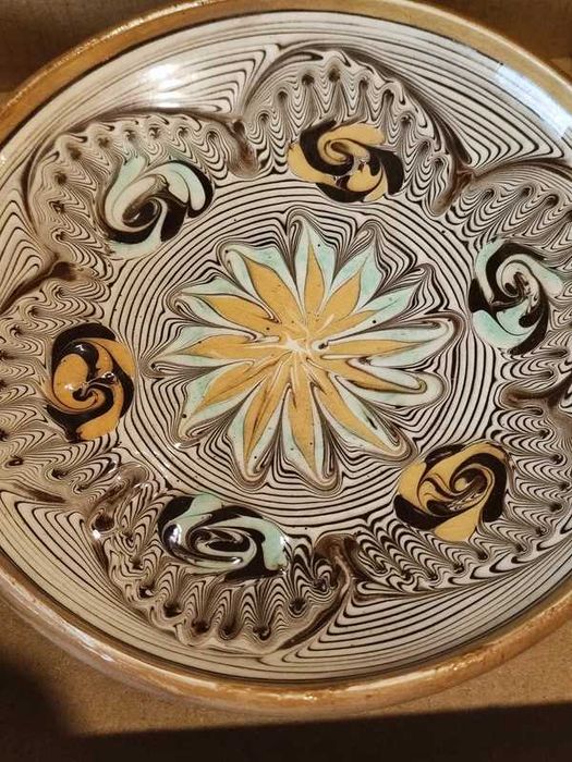Farfurie ceramică de Horezu Marcovo, model unicat, nouă
