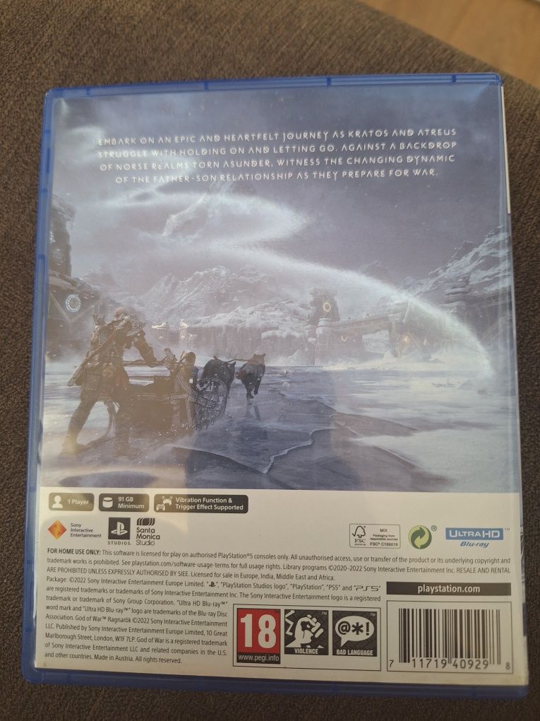 Продавам игра за PS5 God Of War Ragnarok