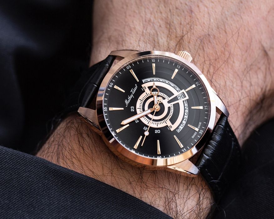 Швейцарские часы MATHEY TISSOT золото позолота НОВЫЕ