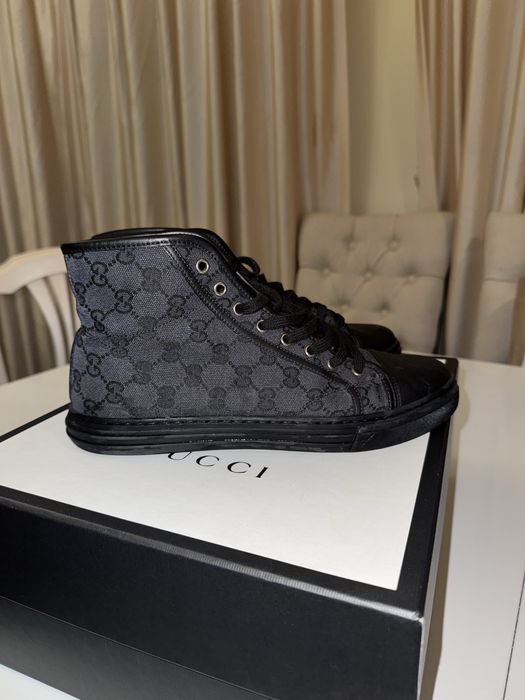 Adidasi Gucci Monogram High Top Canvas