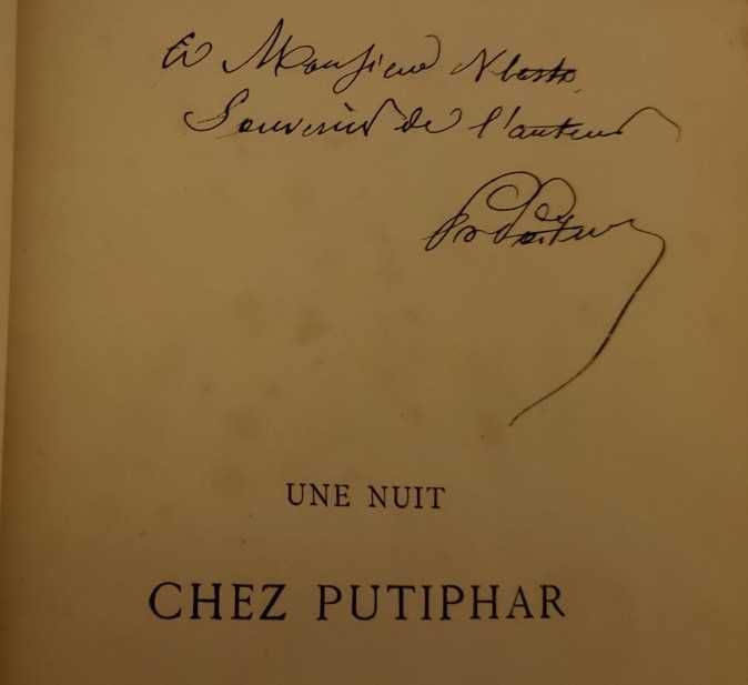 Carte rara - Une Nuit Chez Putiphar (1878) cu dedicatia autorului