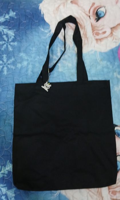 сумка-шопер с принтом бантиком