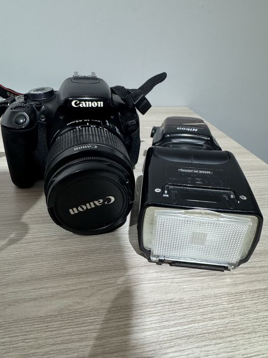 Фотоаппарат canon 600d+ вспышка nikon