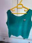 Top din matase naturala verde turcoaz