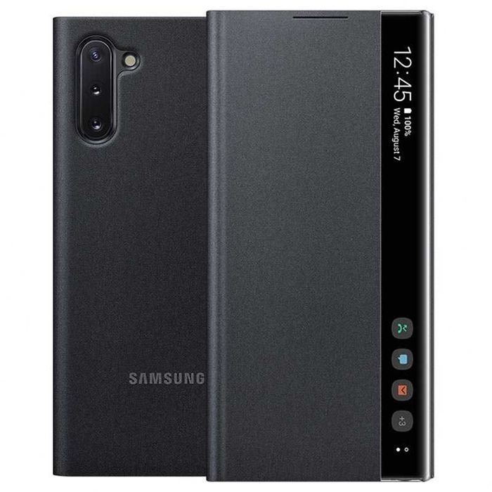 Husa Clear View SAMSUNG Note 10 EF-ZN970CBEGWW Neagra Noua Sigilata