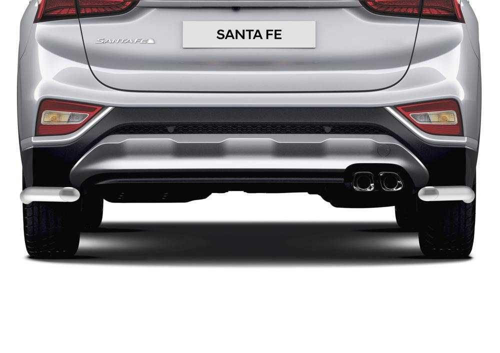 Защита заднего бампера Hyundai SantaFe,СантаФе!