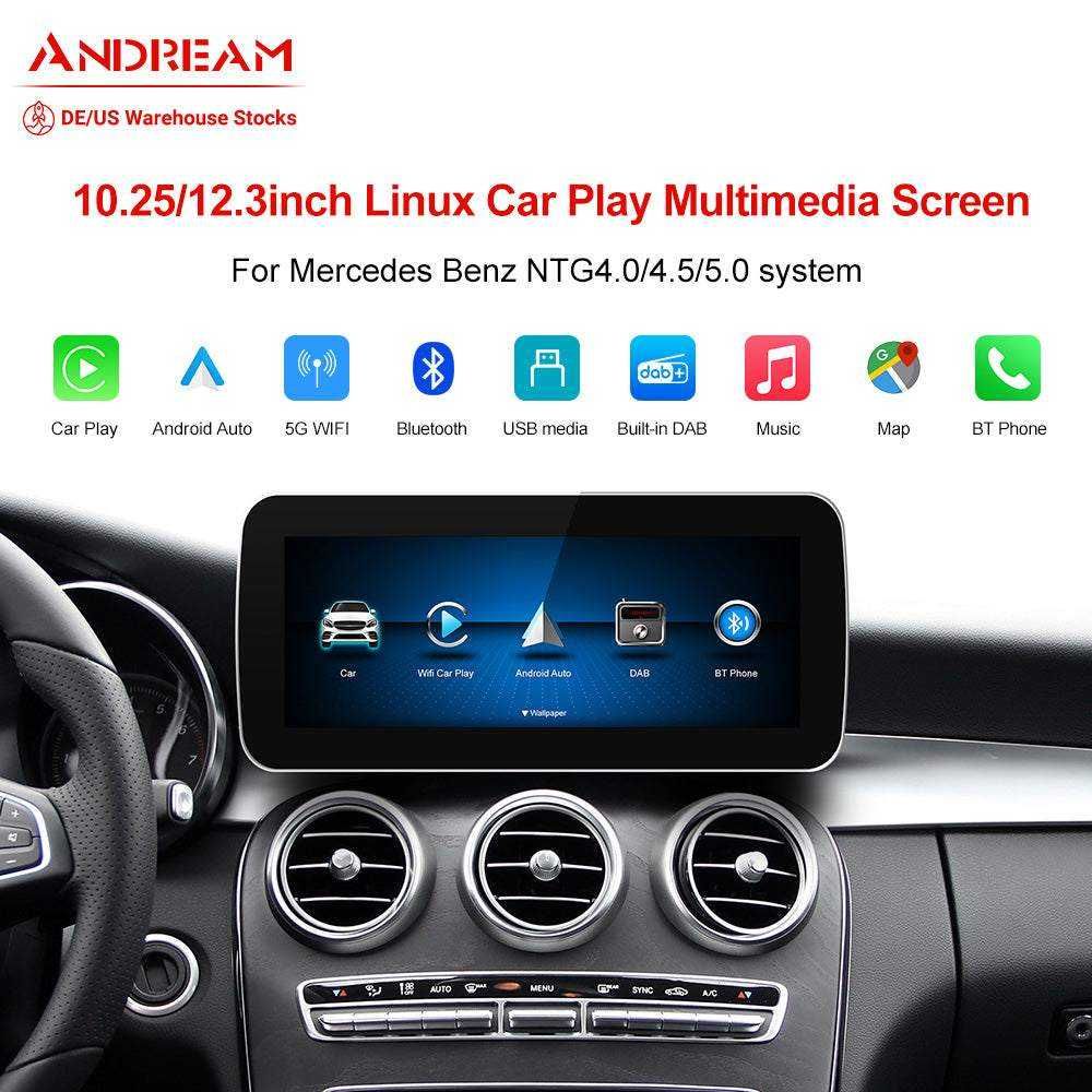 Ecran mare Mercedes C Class & GLC -touchscreen CarPlay și Android Auto