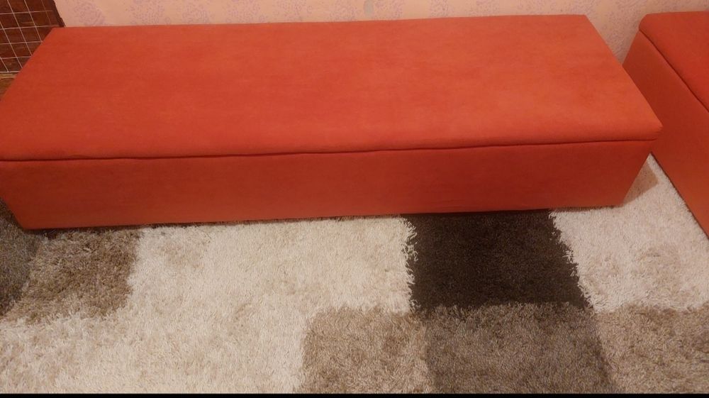 Пуфик-кровать с ящиком для хранения на колёсиках, лёгкий!