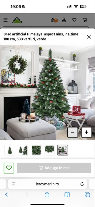 Brad Artificia Himalaya, aspect nimis  180 cm