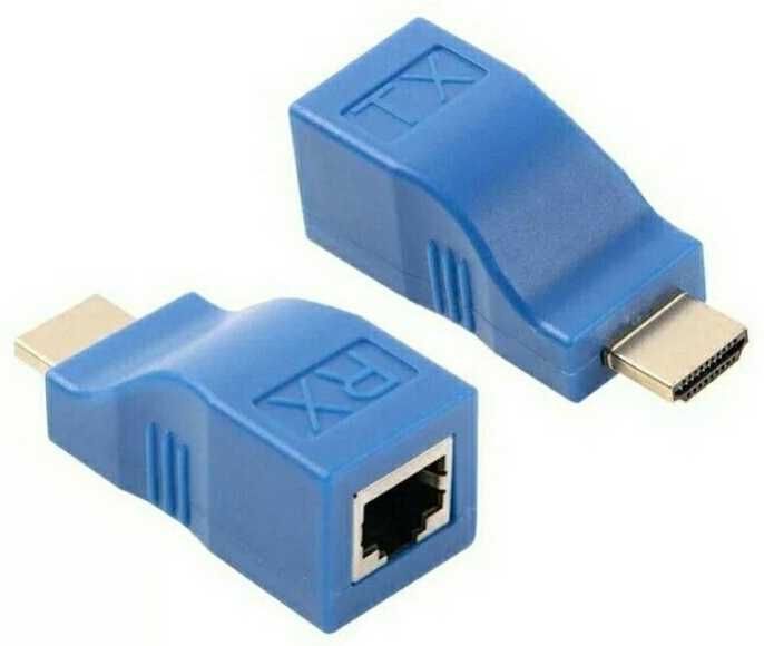 Переходник HDMI - RJ45 (удлинитель по UTP) новый в упаковке с гарантие