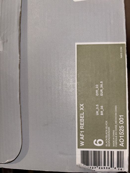 Air Force 1, negrii, model Rebel XX, marimea 36.5