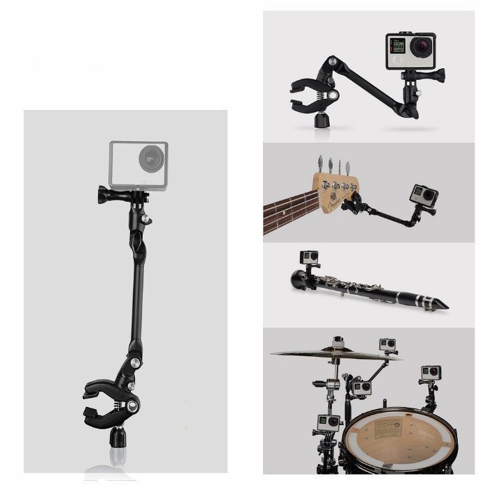 Устройство за закрепване на екшън камери към музикални инстрименти