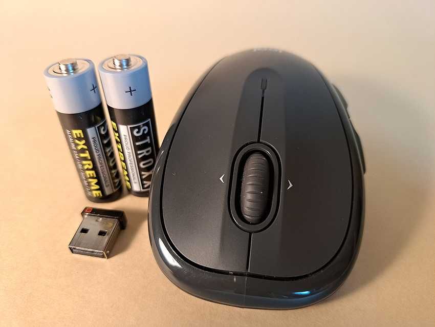 Logitech LOGI Wireless M510 black + nano reciever (1000 DPI) + baterii