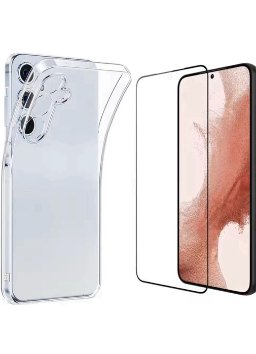 Samsung A07/A17/A26/A55/A56 Combo Husa Slik Slim + Folie Sticla Curba