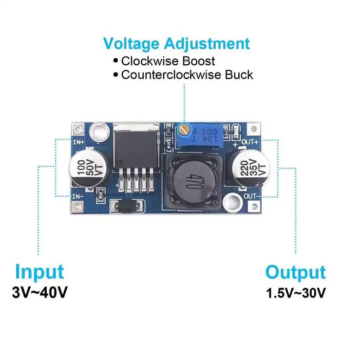 Set 5 Bucăți: Modul LM2596S DC-DC Step-Down 3A Buck Converter