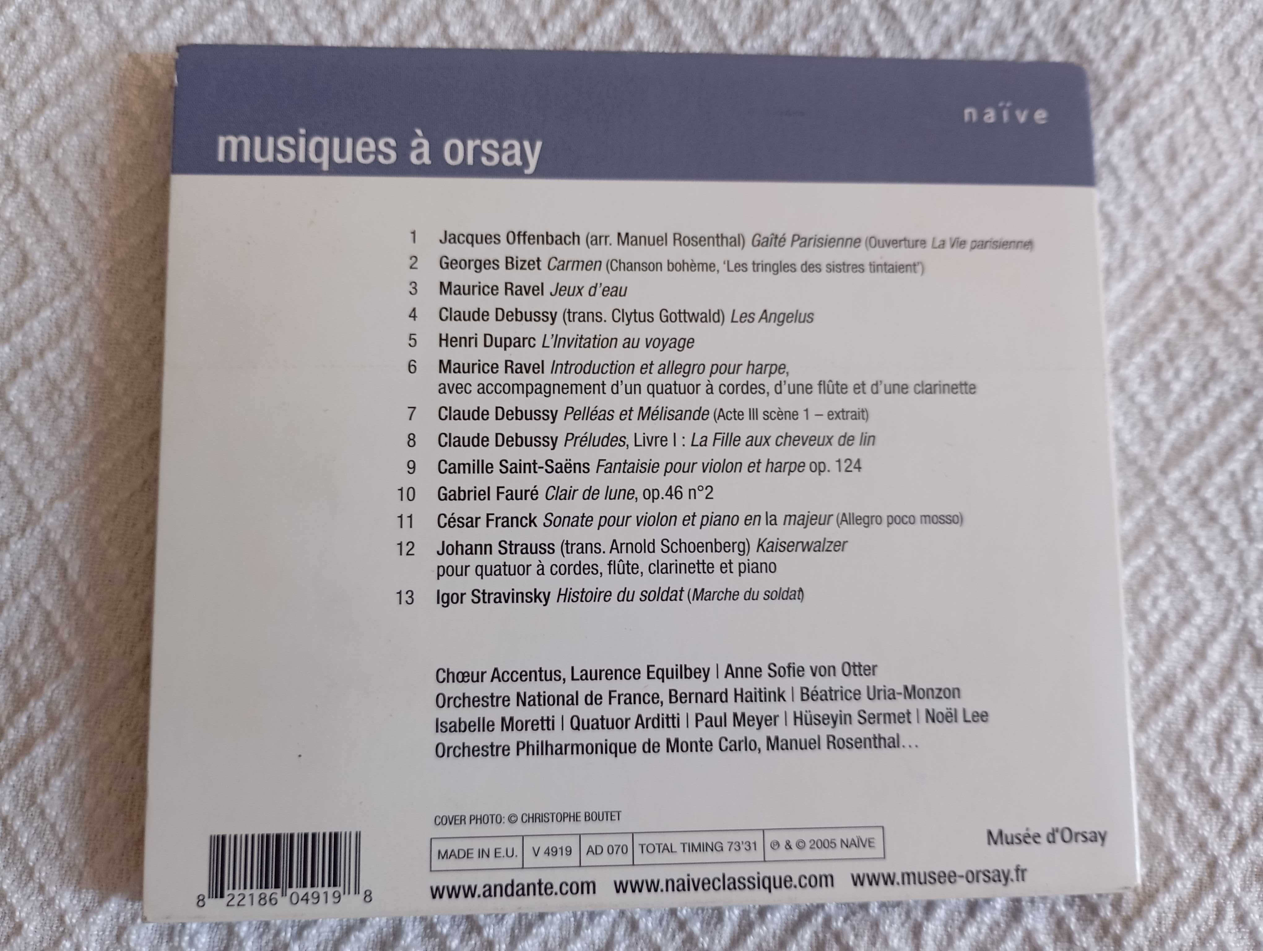 CD с класическа музика, подбрана от музея Orsay в Париж